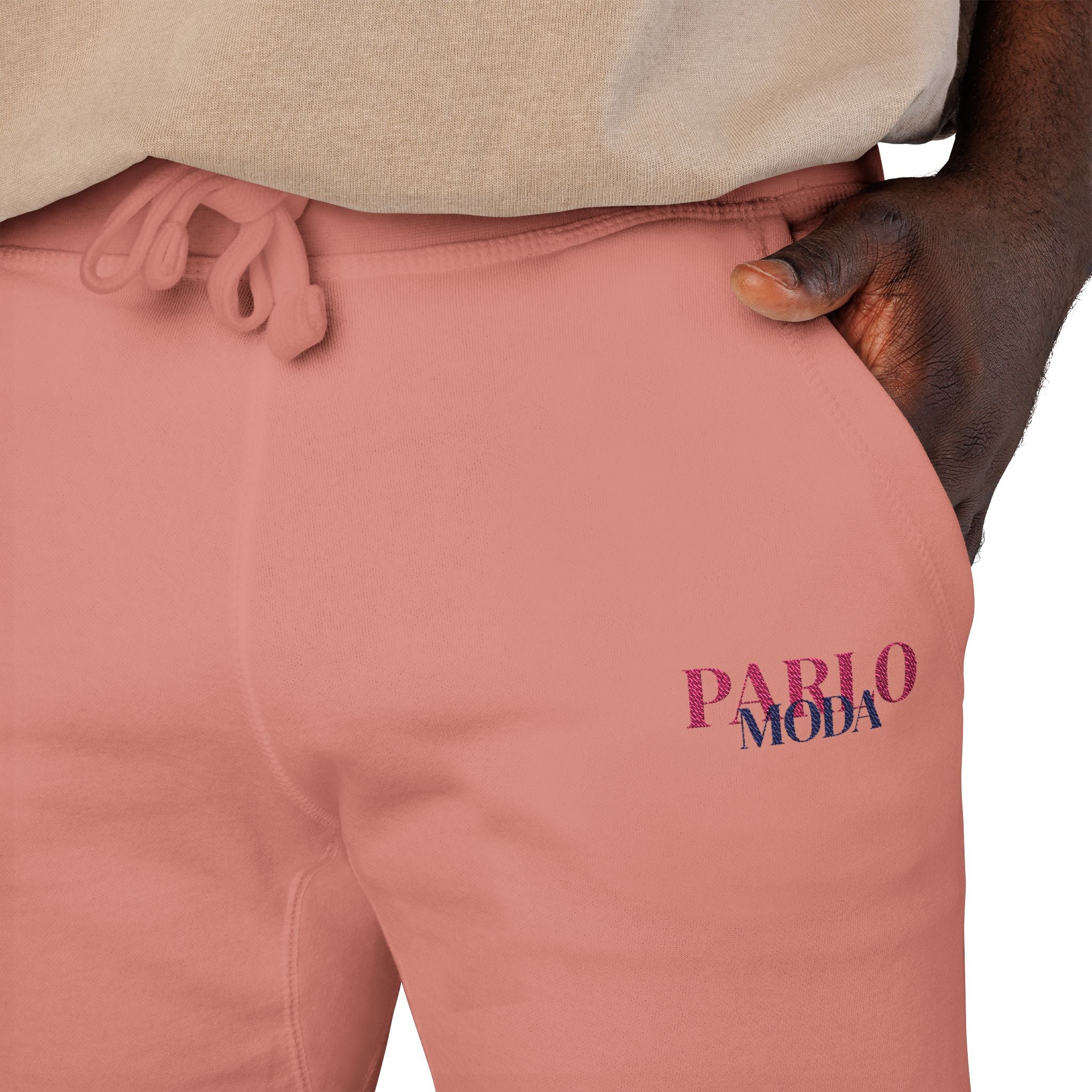 PARLO MODA - Embroidered Fleece Sweatpants