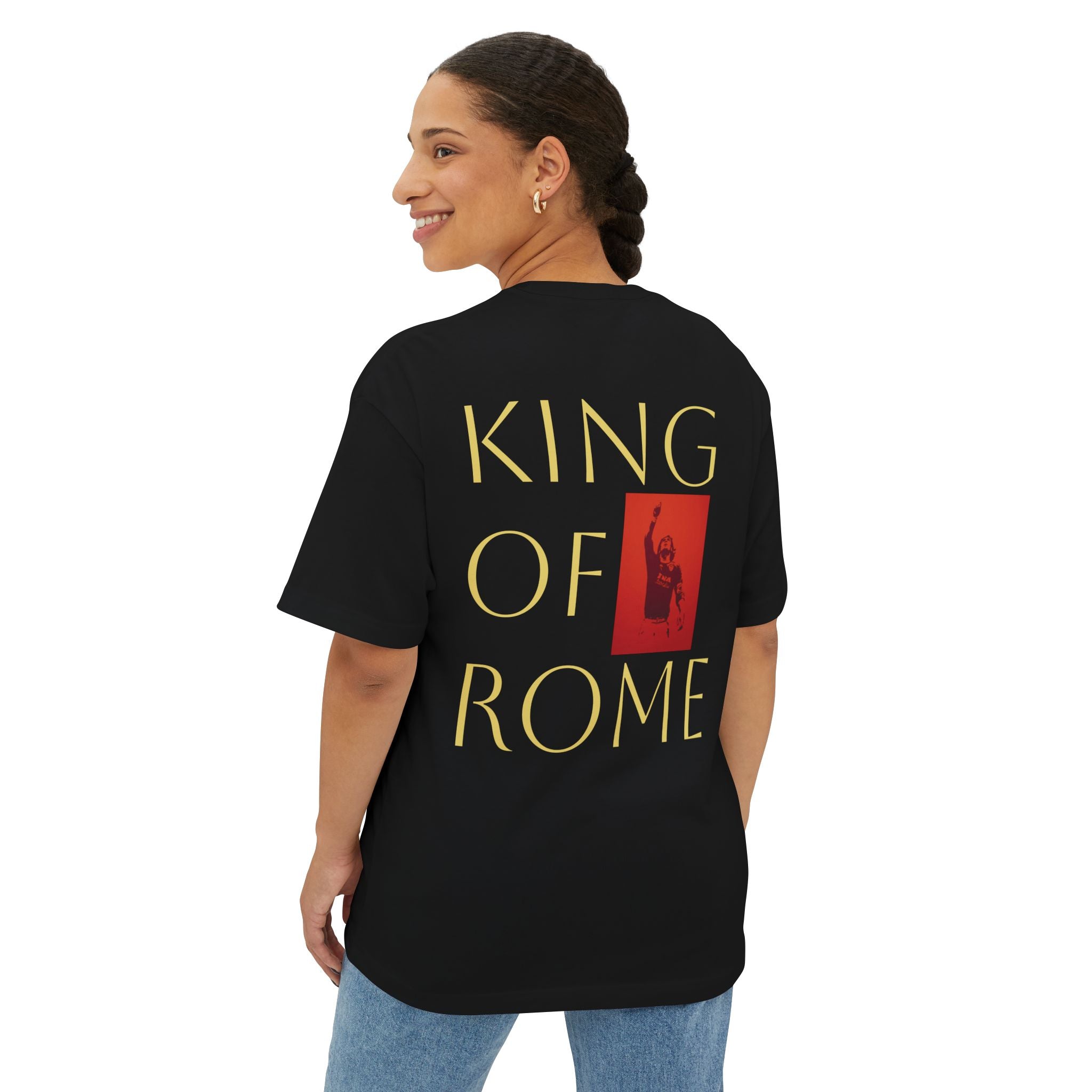 FRANCESCO - King of Rome - Unisex Oversized Boxy Tee, Casual Wear, Street Style, Weekend Outfit, Gift for Him/Her, Graphic Tee
