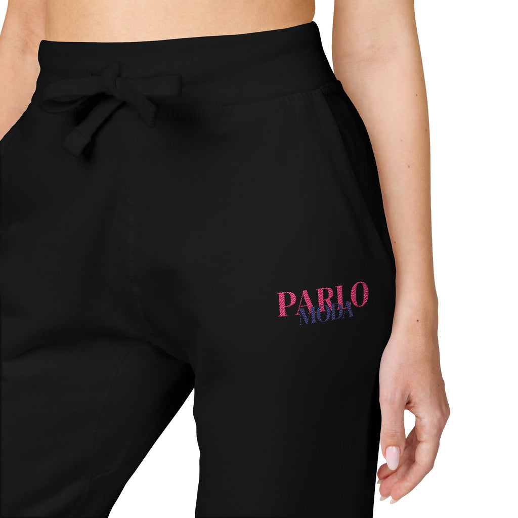 PARLO MODA - Embroidered Fleece Sweatpants