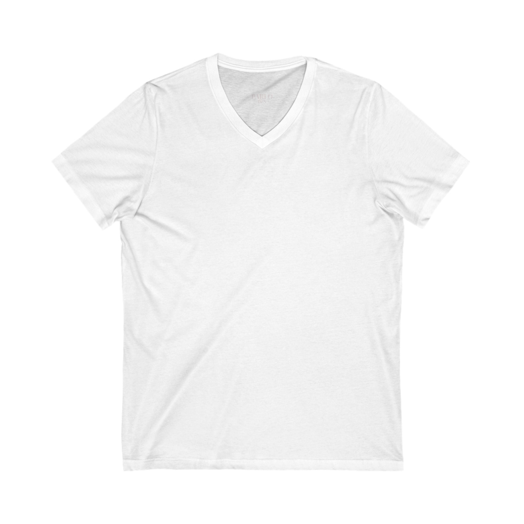 Unisex V-Neck Tee with PARLO Quote – Casual Wear, Everyday Style, Gift for Friends, Motivational T-Shirt
