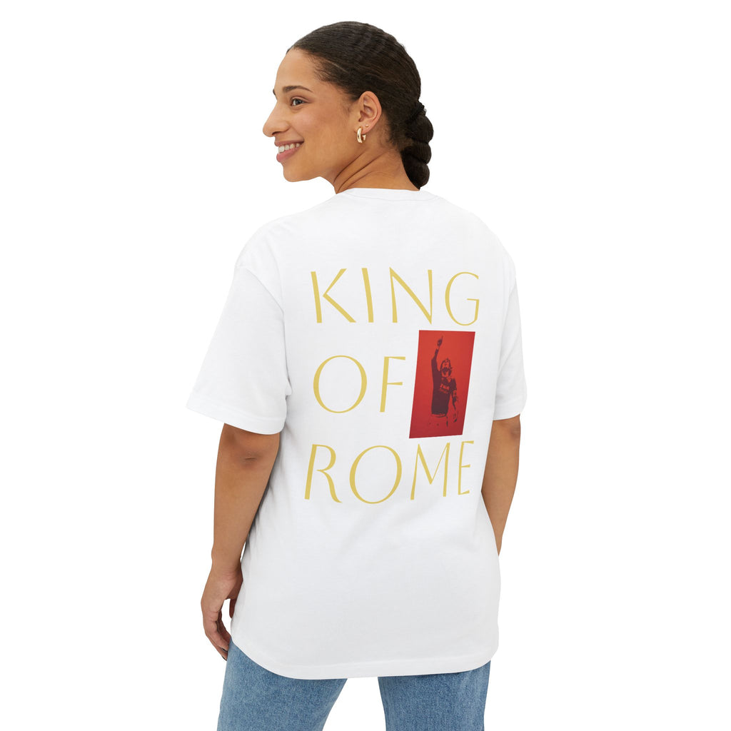 FRANCESCO - King of Rome - Unisex Oversized Boxy Tee, Casual Wear, Street Style, Weekend Outfit, Gift for Him/Her, Graphic Tee