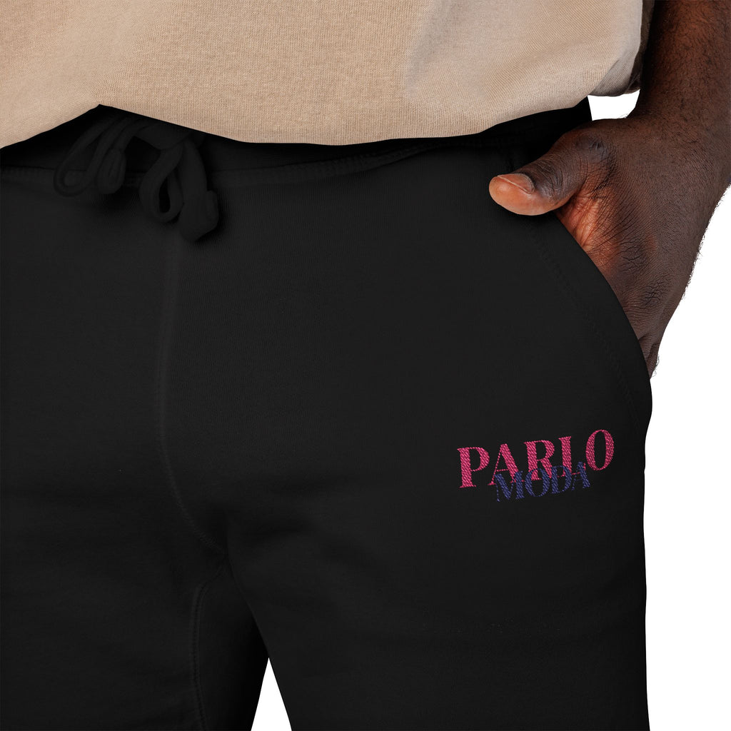 PARLO MODA - Embroidered Fleece Sweatpants