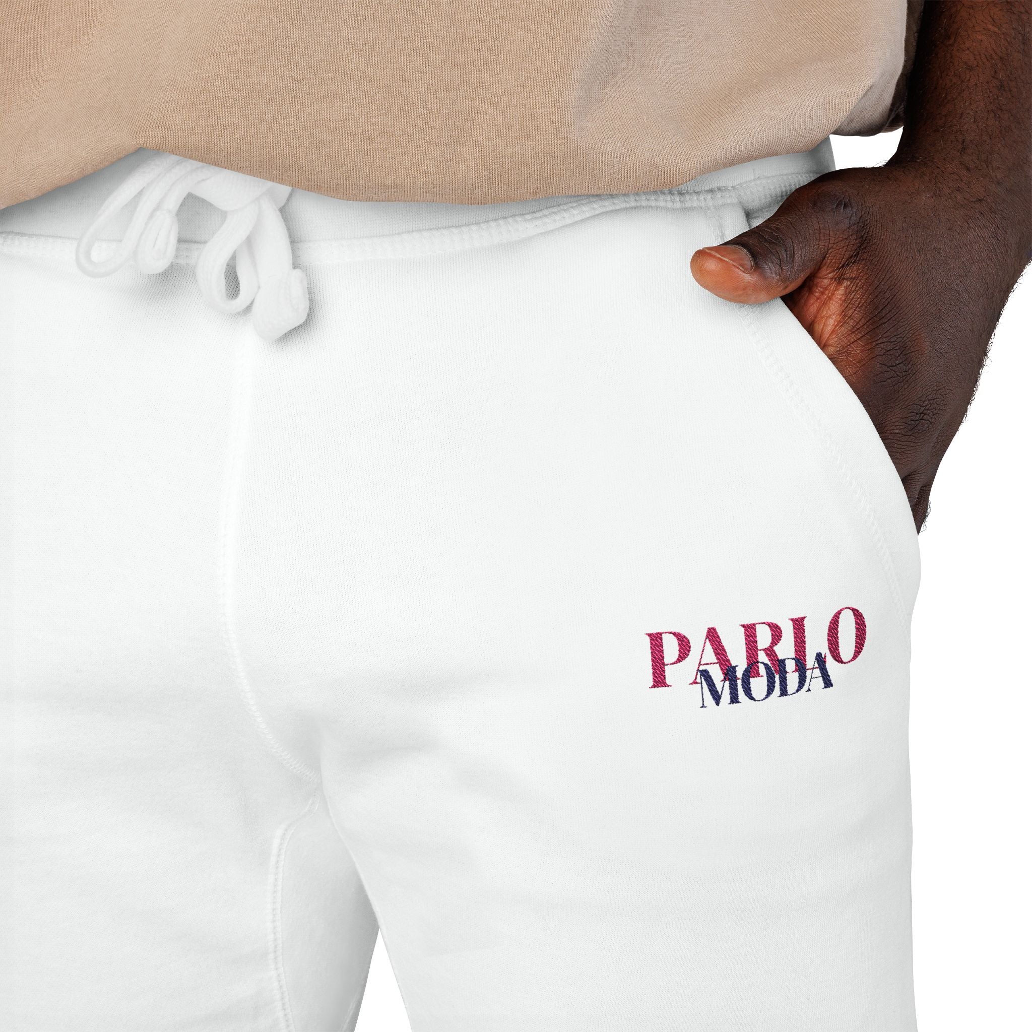 PARLO MODA - Embroidered Fleece Sweatpants