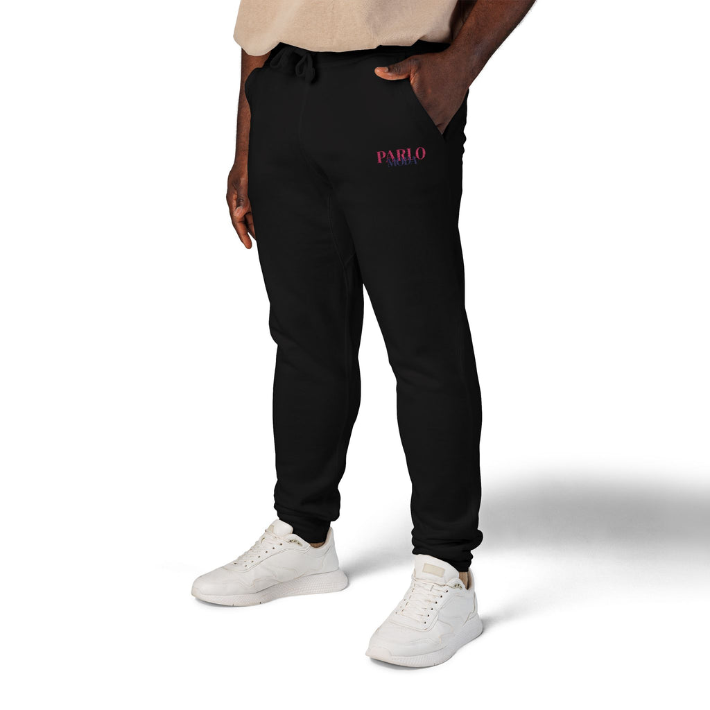 PARLO MODA - Embroidered Fleece Sweatpants
