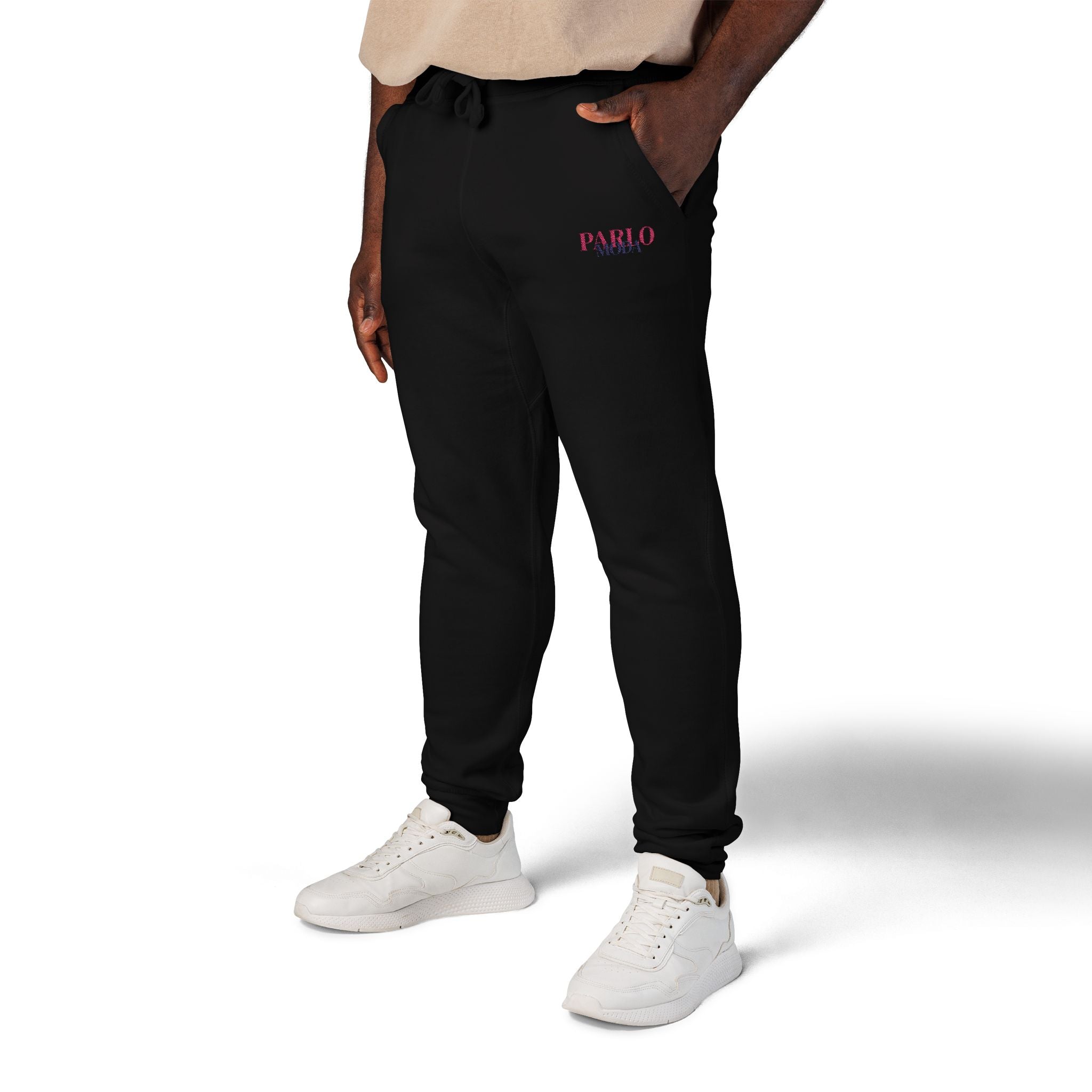 PARLO MODA - Embroidered Fleece Sweatpants