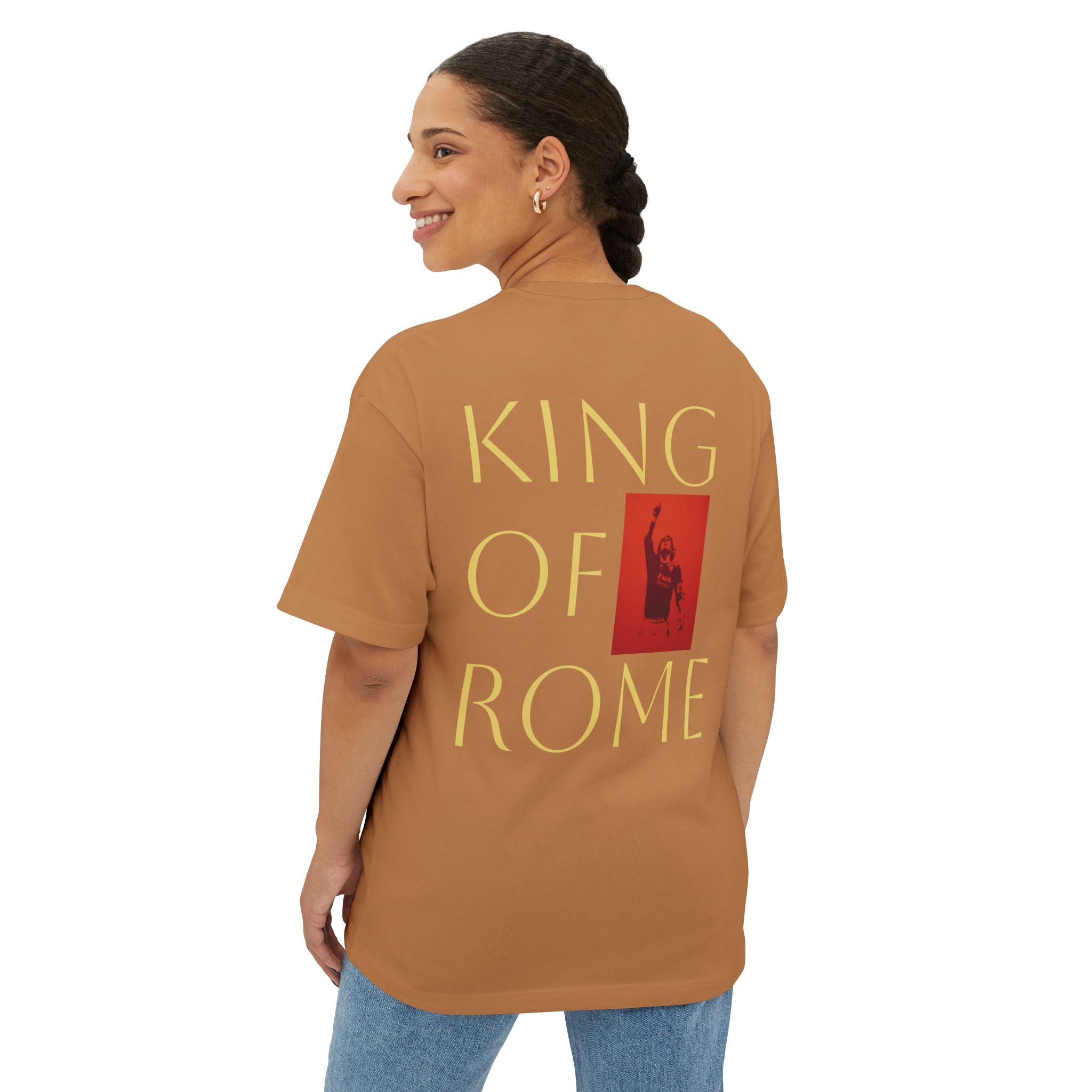 FRANCESCO - King of Rome - Unisex Oversized Boxy Tee, Casual Wear, Street Style, Weekend Outfit, Gift for Him/Her, Graphic Tee