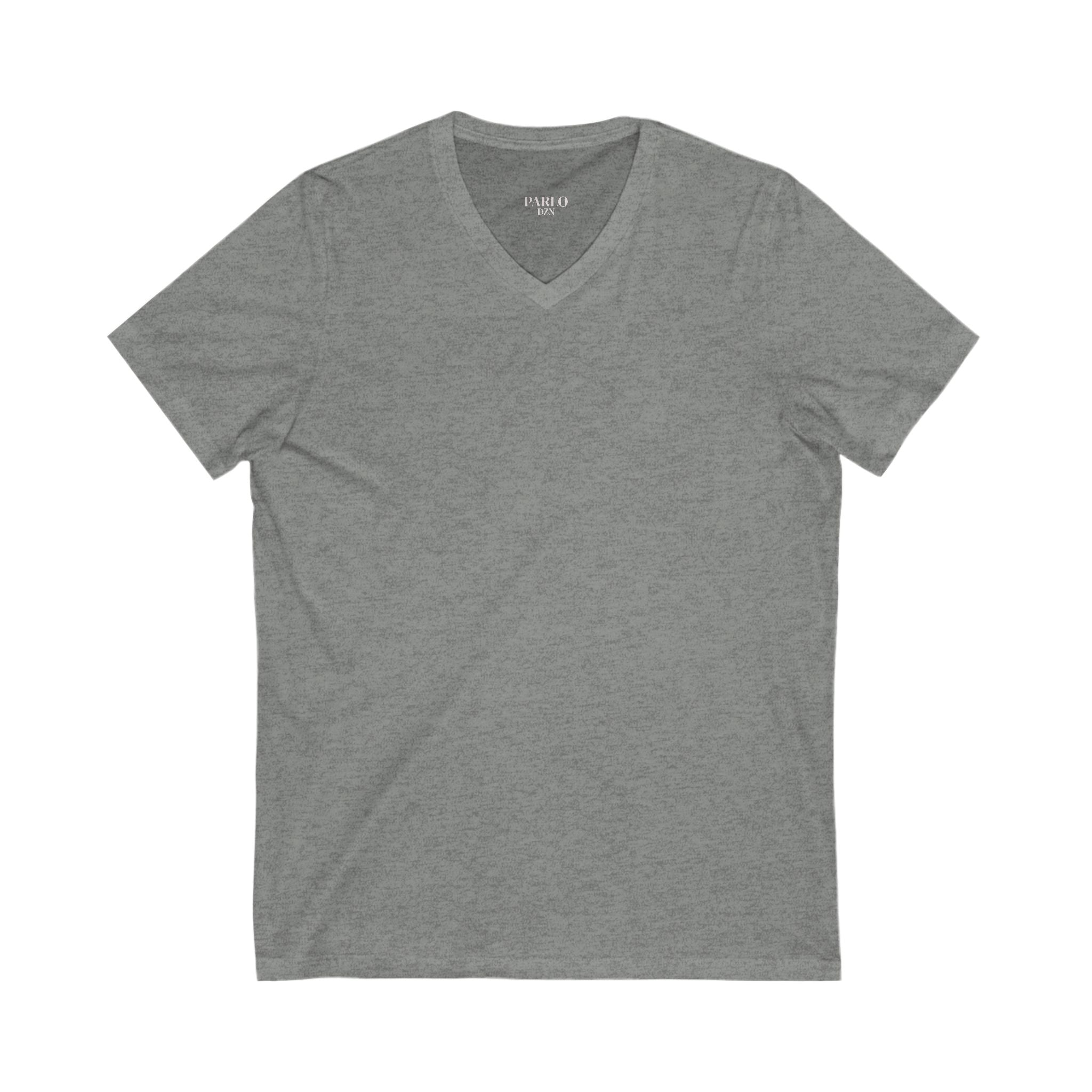 Unisex V-Neck Tee with PARLO Quote – Casual Wear, Everyday Style, Gift for Friends, Motivational T-Shirt
