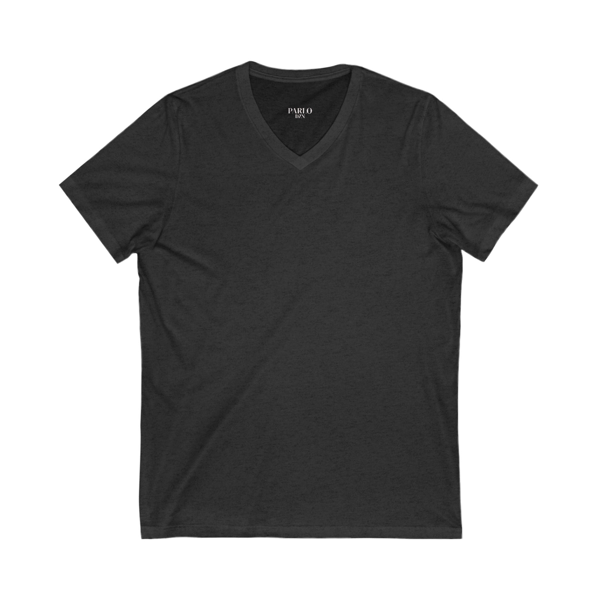Unisex V-Neck Tee with PARLO Quote – Casual Wear, Everyday Style, Gift for Friends, Motivational T-Shirt