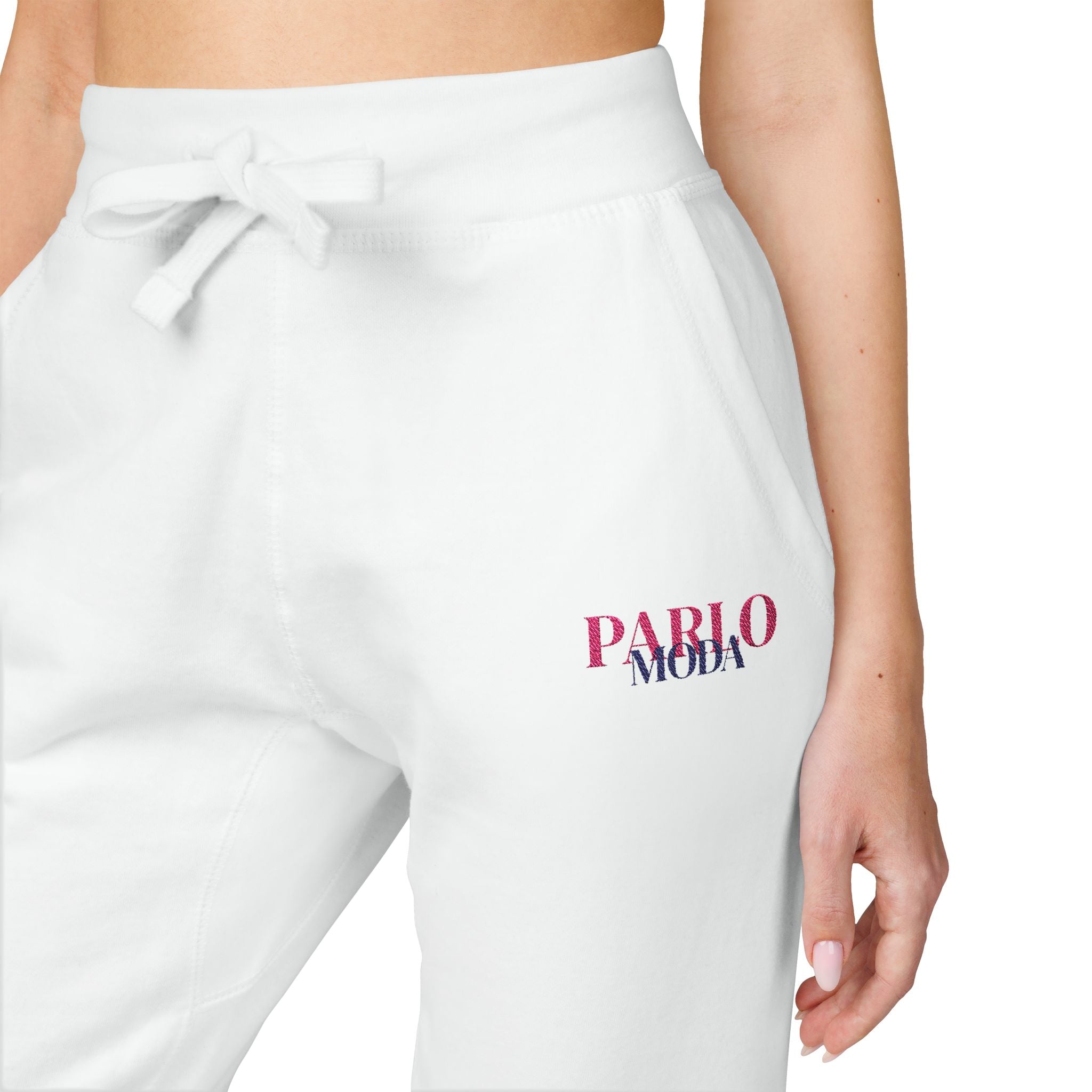 PARLO MODA - Embroidered Fleece Sweatpants