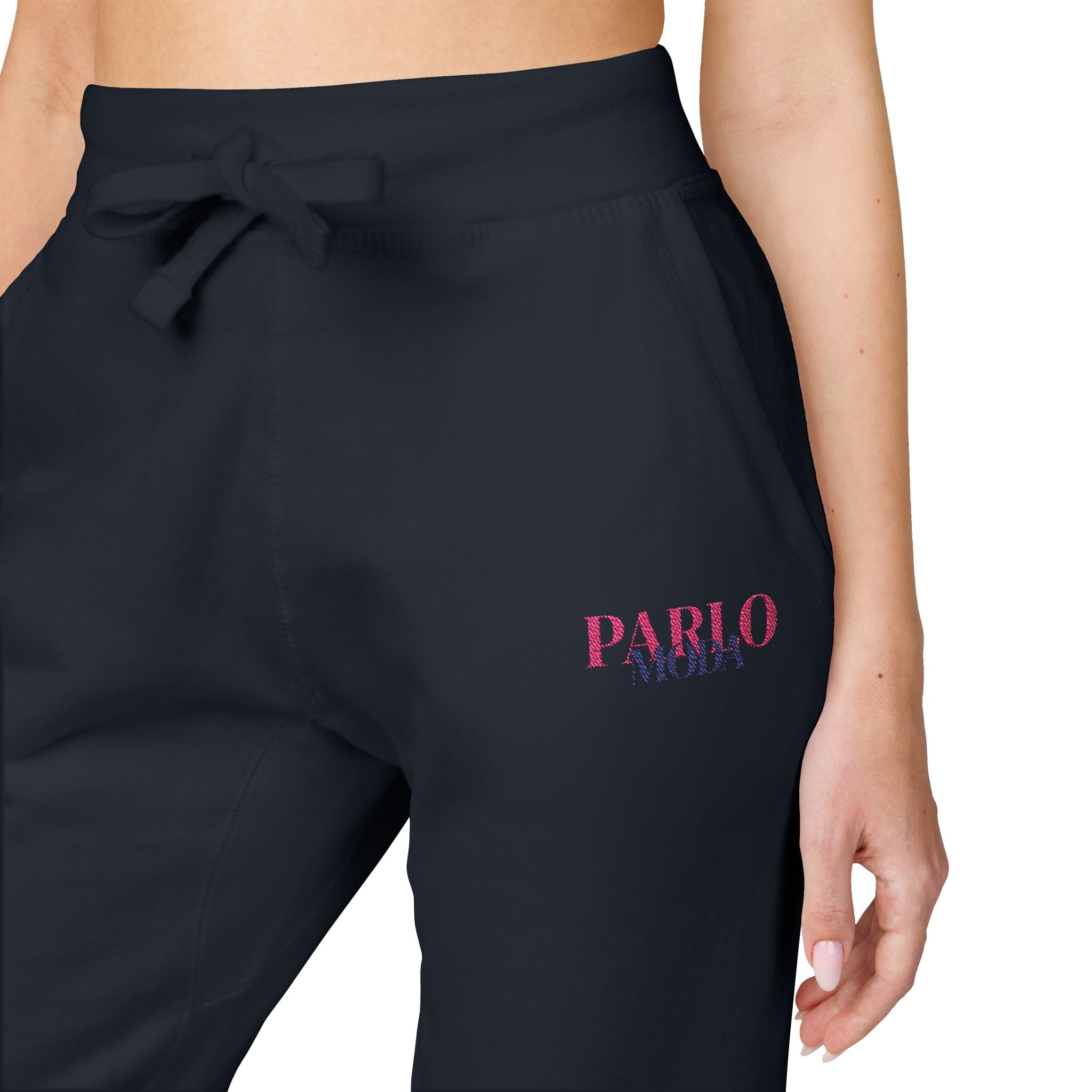 PARLO MODA - Embroidered Fleece Sweatpants