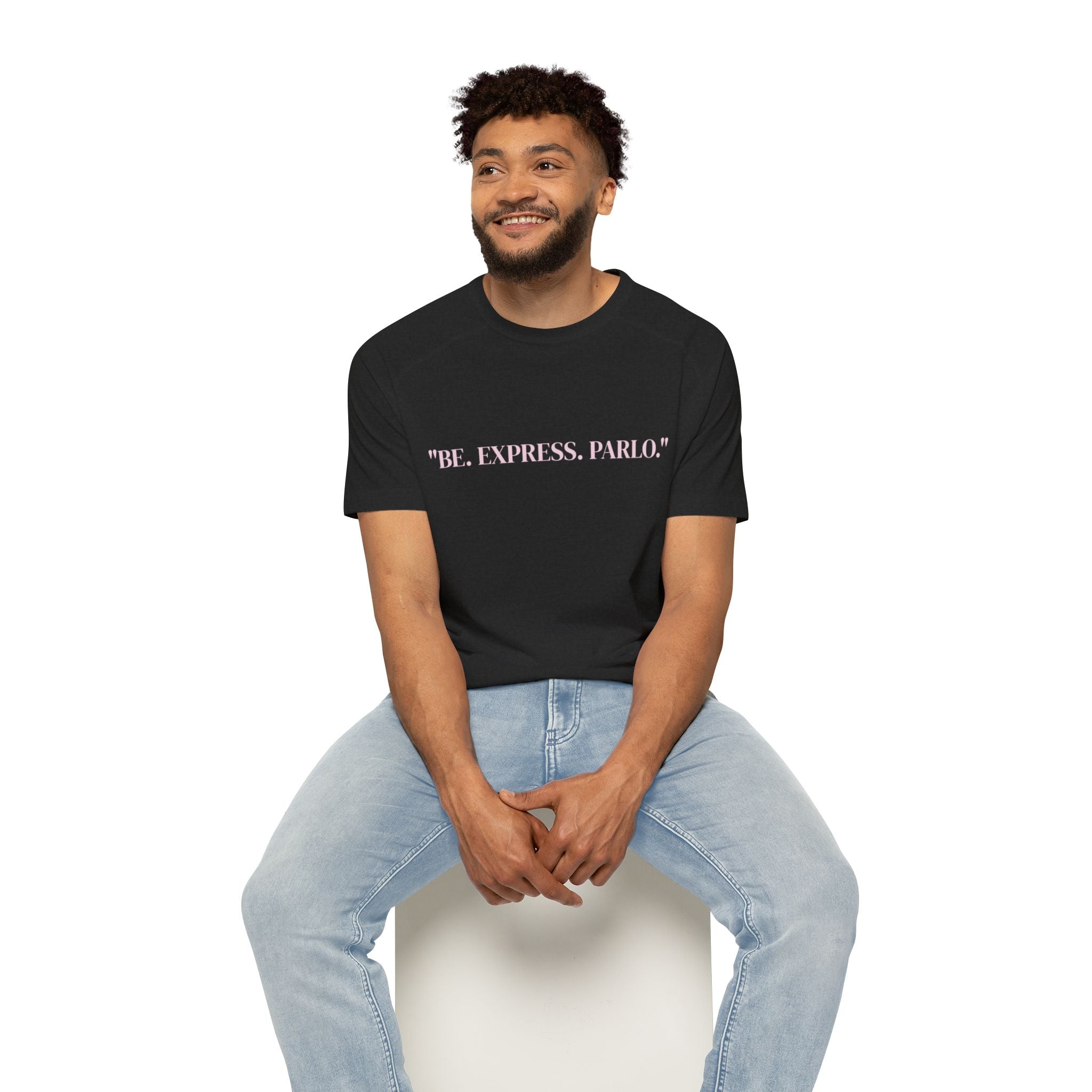 Men's Raglan T-Shirt - "BE. EXPRESS. PARLO 2" Casual, Graphic Tee for Comfortable Everyday Wear, Gift for Friends, Birthdays, or [...]