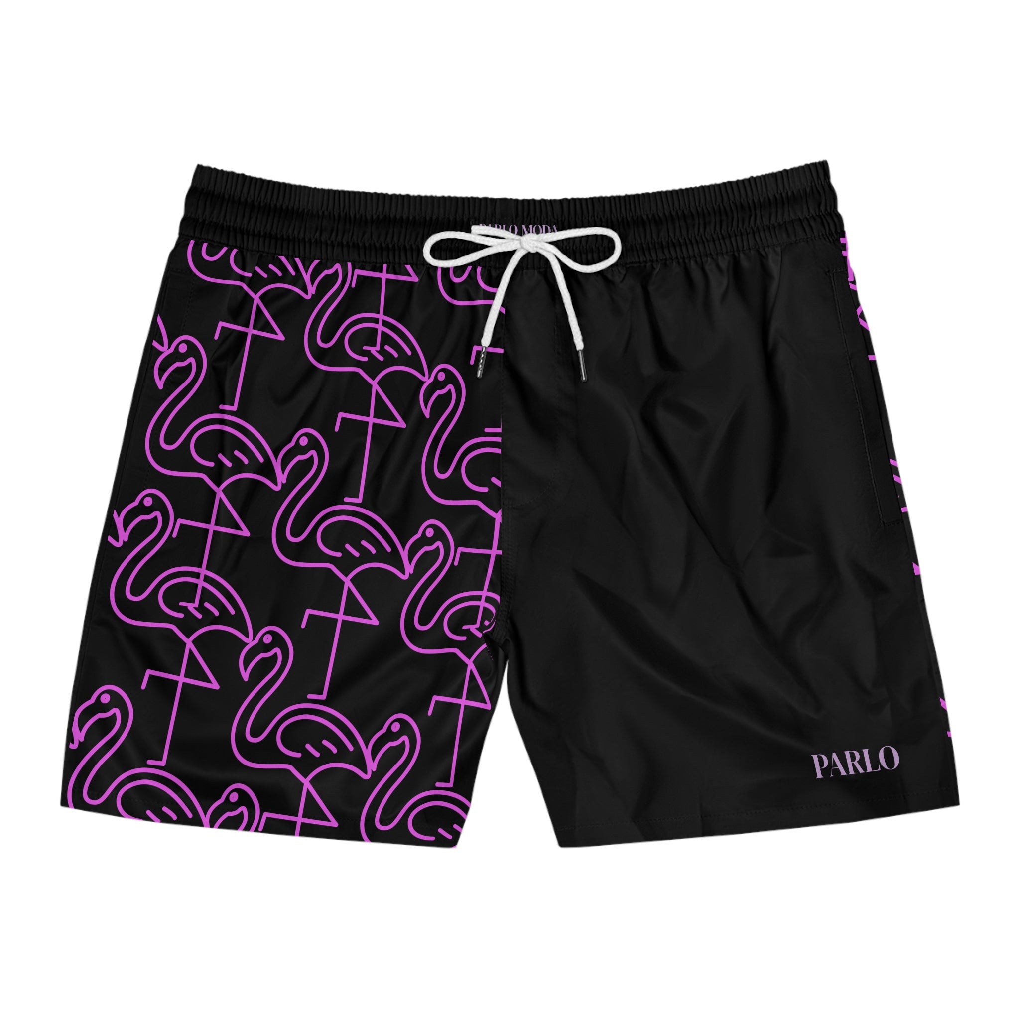 Flamingo Print Men's Swim Shorts