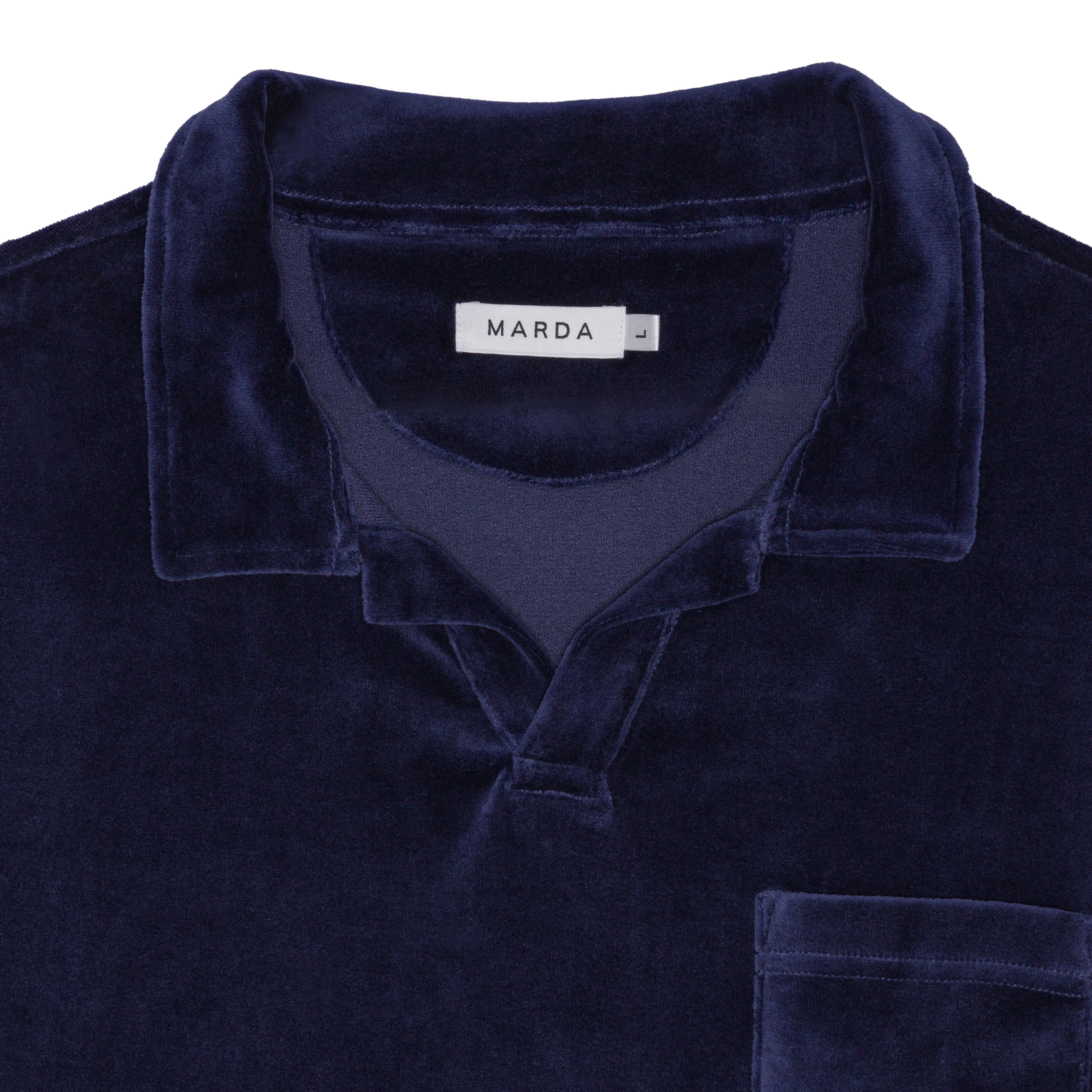 Navy Terry Polo Shirt